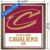 Trends International NBA Cleveland Cavaliers - Logo 21 Wall Poster, 14.725" x 22.375", Bronze Framed Version view 3
