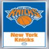 Trends International NBA New York Knicks - Logo 21 Wall Poster, 22.375" x 34", Silver Framed Version view 1