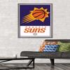 Trends International NBA Phoenix Suns - Logo 21 Wall Poster, 22.375" x 34", Barnwood Framed Version view 2