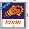 Trends International NBA Phoenix Suns - Logo 21 Wall Poster, 22.375" x 34", Barnwood Framed Version view 3