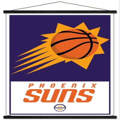Trends International NBA Phoenix Suns - Logo 21 Wall Poster, 22.375" x 34", Premium Print and Black Hanger Bundle