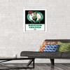 Trends International NBA Boston Celtics - Logo 21 Wall Poster, 14.725" x 22.375", White Framed Version view 2
