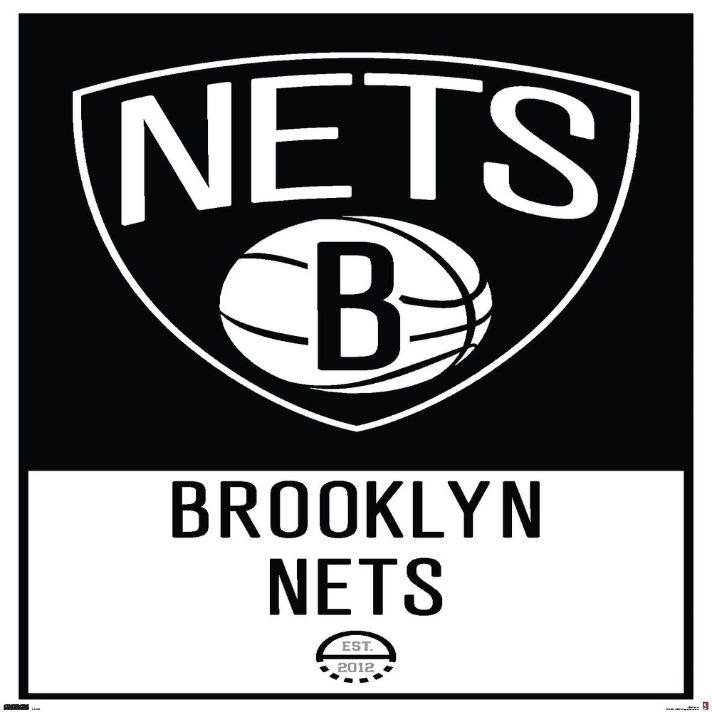 Trends International NBA Brooklyn Nets - Logo 21 Wall Poster, 22.375" x 34", Premium Unframed Version