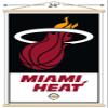 Trends International NBA Miami Heat - Logo 21 Wall Poster, 22.375" x 34", Print and Beechwood Hanger Bundle view 3