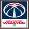 Trends International NBA Washington Wizards - Logo 21 Wall Poster, 22.375" x 34", Mahogany Framed Version view 1
