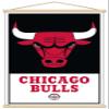 Trends International NBA Chicago Bulls - Logo 21 Wall Poster, 22.375" x 34", Print and Beechwood Hanger Bundle view 1