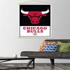 Trends International NBA Chicago Bulls - Logo 21 Wall Poster, 22.375" x 34", Print and Beechwood Hanger Bundle view 2