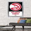 Trends International NBA Atlanta Hawks - Logo 21 Wall Poster, 22.375" x 34", Silver Framed Version view 2