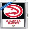 Trends International NBA Atlanta Hawks - Logo 21 Wall Poster, 22.375" x 34", Silver Framed Version view 3