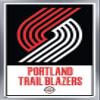 Trends International NBA Portland Trail Blazers - Logo 21 Wall Poster, 22.375" x 34", Silver Framed Version view 1