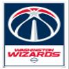 Trends International NBA Washington Wizards - Logo 21 Wall Poster, 22.375" x 34", White Framed Version view 1