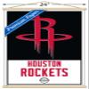 Trends International NBA Houston Rockets - Logo 21 Wall Poster, 22.375" x 34", Premium Print and Beechwood Hanger Bundle view 3