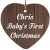 Designsify Christmas Tree Decoration, Chris Baby's First Christmas, Heart Ornament D, Gifts for Birthday Anniversary Valentines Mom Mothers Fathers Day Party, to Men Women Him Her Friend Mom Dad view 1