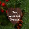 Designsify Christmas Tree Decoration, Chris Baby's First Christmas, Heart Ornament D, Gifts for Birthday Anniversary Valentines Mom Mothers Fathers Day Party, to Men Women Him Her Friend Mom Dad view 3
