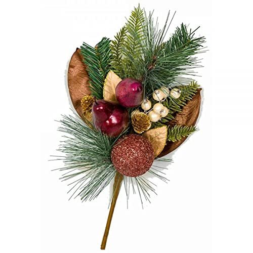 18 inch Artificial Pine and Berry Branch for Holiday Decor