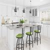 HBS 410 Jackie 36" Swivel Bar Stool with Black Wrinkle Finish and Graph Tidal Seat view 2
