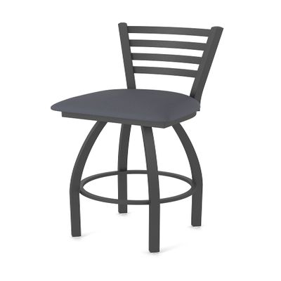 410 Jackie 36" Swivel Bar Stool with Pewter Finish and Canter Storm Seat