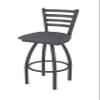 410 Jackie 36" Swivel Bar Stool with Pewter Finish and Canter Storm Seat view 1