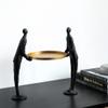 ZXHStore Creative Human Statues Metal Key Storage Tray Living Room Entrance Office Desktop Art Decorations, 14. 6 Inches Tall view 2