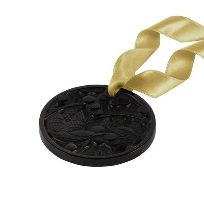 2021 Lalique Merles et Raisins, Christmas Ornament - Black Crystal