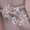 King Crown for Men - Full Round Metal Royal Birthday Prince Prom Kings Crown -Medieval Headpiece with Sparkling Crystals | 6.3 Inch Costume &Cosplay Accessories (Silver) view 4