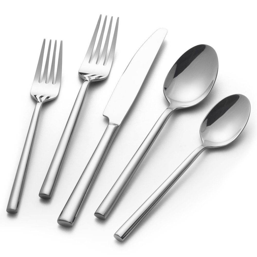 Alata Potter 20-Piece Forged Silverware Set Stainless Steel Flatware Set Cutlery Set,Service for 4,Mirror Finish,Dishwasher Safe