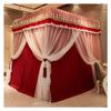 Bed Canopy European- Style Palace Bed Canopy, Double- Layer Dust- Proof and Light- Proof Bed Curtains, for 1.5m/1.8m/ 2m Double Bed, Luxurious Decoration for Home Bedroom view 1