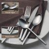 Alata Potter 20-Piece Forged Silverware Set, Service for 4  Premium Stainless Steel Flatware Set, Modern Design with Satin Finish, Ideal for Home, Kitchen, Party, Camping view 3