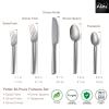 Alata Potter 20-Piece Forged Silverware Set, Service for 4  Premium Stainless Steel Flatware Set, Modern Design with Satin Finish, Ideal for Home, Kitchen, Party, Camping view 4