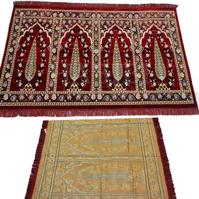 4 people extra large size Beautiful design Soft Extremely beautiful quality prayer mat.by Saffa.made in Turkey- Length:77 inches Width: 34 inches{approximate}