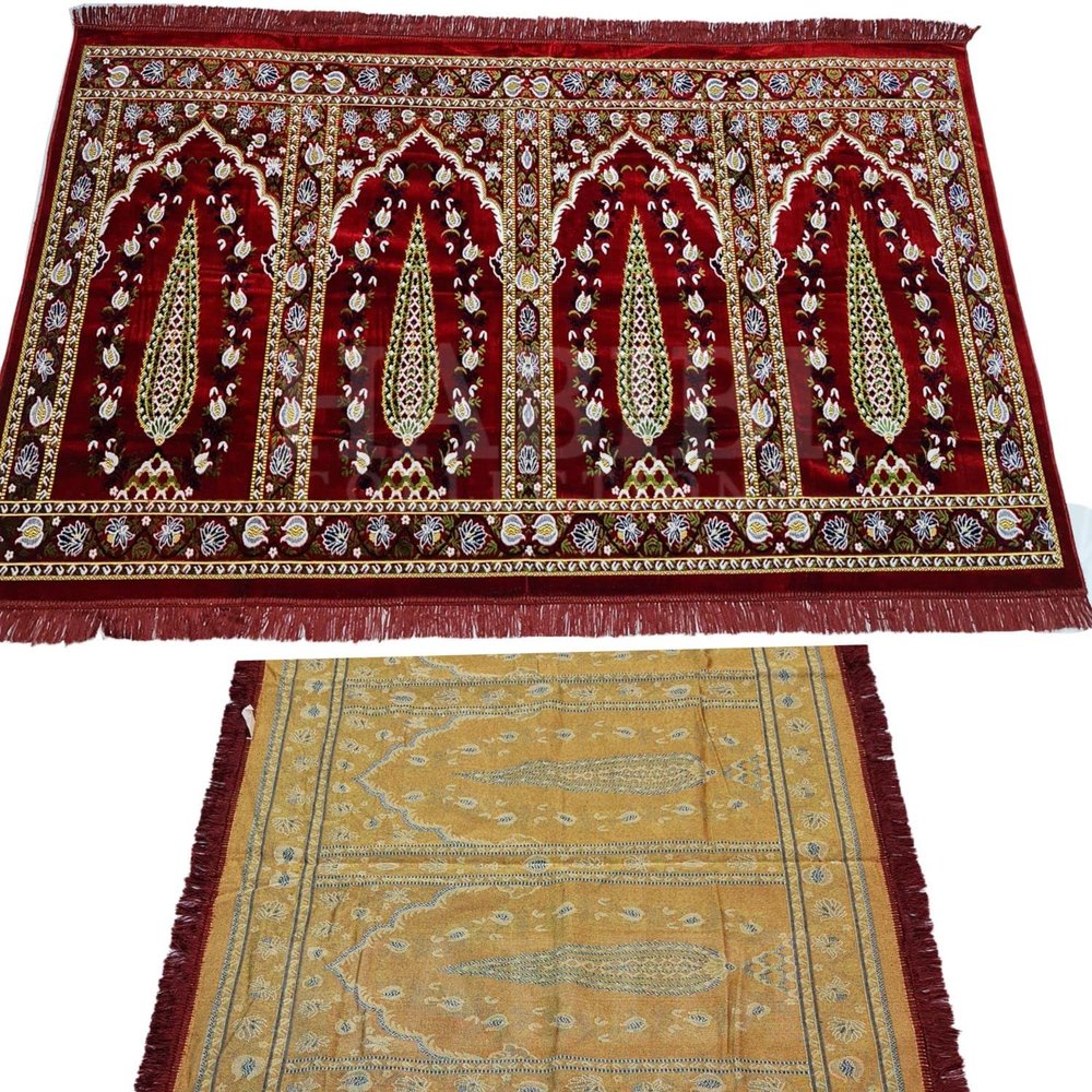 4 people extra large size Beautiful design Soft Extremely beautiful quality prayer mat.by Saffa.made in Turkey- Length:77 inches Width: 34 inches{approximate}