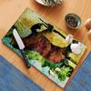Belgian Draft Horse Cutting Board Counter Decorative Glass Cutting Board, Trivet, Kitchen Counter Art view 1