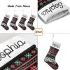 CUXWEOT Personalized Christmas White Motorcycle Christmas Stocking Customize Name Xmas Socks for Family Holiday Decorations Gift 17.52 x 7.87 Inch view 4