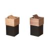 Cube Shape Square Wooden Trash Can Eco- Friendly Simple Wastepaper Bin with Shake Lid Garbage Can Bin (Color : A) view 3