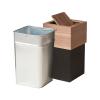 Cube Shape Square Wooden Trash Can Eco- Friendly Simple Wastepaper Bin with Shake Lid Garbage Can Bin (Color : A) view 4