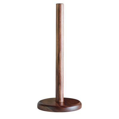 LIU- Wooden Paper Towel Holder Kitchen Countertop Paper Towel Stand, Walnut Solid Wood Paper Towel Dispenser for Home Kitchen and Dining Room