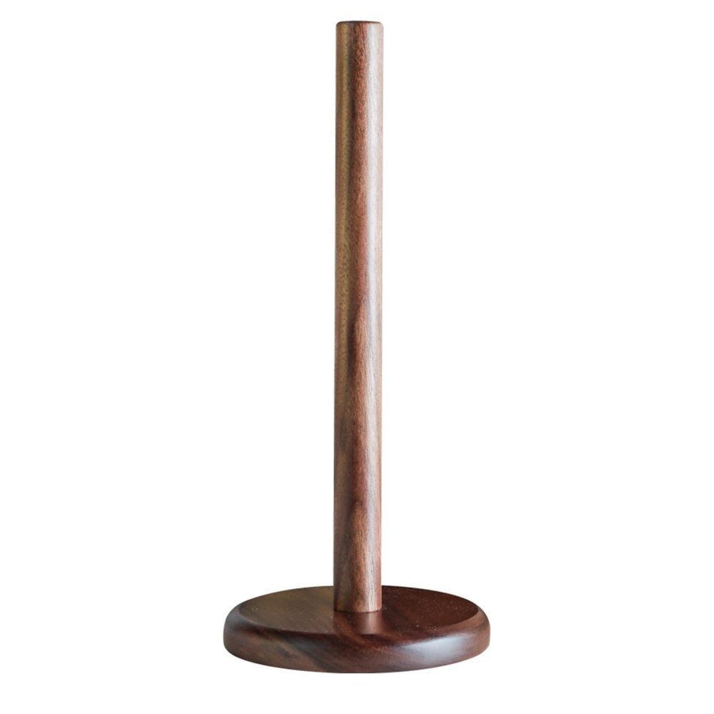 LIU- Wooden Paper Towel Holder Kitchen Countertop Paper Towel Stand, Walnut Solid Wood Paper Towel Dispenser for Home Kitchen and Dining Room