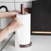 LIU- Wooden Paper Towel Holder Kitchen Countertop Paper Towel Stand, Walnut Solid Wood Paper Towel Dispenser for Home Kitchen and Dining Room view 2
