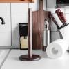 LIU- Wooden Paper Towel Holder Kitchen Countertop Paper Towel Stand, Walnut Solid Wood Paper Towel Dispenser for Home Kitchen and Dining Room view 3