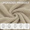 VOOVA & MOVAS Tan Bath Towels - 100% Cotton | Lightweight | Soft | Thick, 2 Bath 30"x56", 2 Hand 18"x28", 2 Washcloths 13"x13", Quick Dry Towels for Showering, Luxury Towel Gift Set, Dark Beige view 2