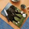 African Elephant Cutting Board Counter Decorative Glass Cutting Board, Trivet, Kitchen Counter Art view 1