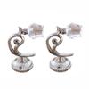 YKHB Glass Crystal Curtain Holdbacks, Wall Hook Curtain Tiebacks Tassel Holder, 2pcs Curtain Tieback Hooks (Color : Silver) view 1