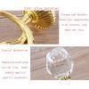 YKHB Glass Crystal Curtain Holdbacks, Wall Hook Curtain Tiebacks Tassel Holder, 2pcs Curtain Tieback Hooks (Color : Silver) view 3