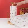 LIU- Countertop Wooden Paper Towel Holder with Brass Bird- shaped Top and Non- slip Base, for Kitchen Dining Room or Bar Counter, Fits Standard or Giant Rolls view 3