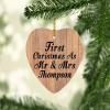 Designsify Christmas Tree Decoration, First Christmas As Mr & Mrs Thompson, Heart Ornament C, Gifts for Birthday Anniversary Valentines Mom Mothers Fathers Day Party, to Men Women Him Her Friend view 2