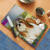 Adorable Shih Tzu Puppy Cutting Board Counter Decorative Glass Cutting Board, Trivet, Kitchen Counter Art view 1