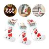 CUXWEOT Personalized Christmas Santa Claus Golf Christmas Stockings Customize Name Candy Bag for Family Holiday Party Decorations Gift 17.52 x 7.87 Inch view 3