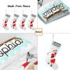 CUXWEOT Personalized Christmas Santa Claus Golf Christmas Stockings Customize Name Candy Bag for Family Holiday Party Decorations Gift 17.52 x 7.87 Inch view 4