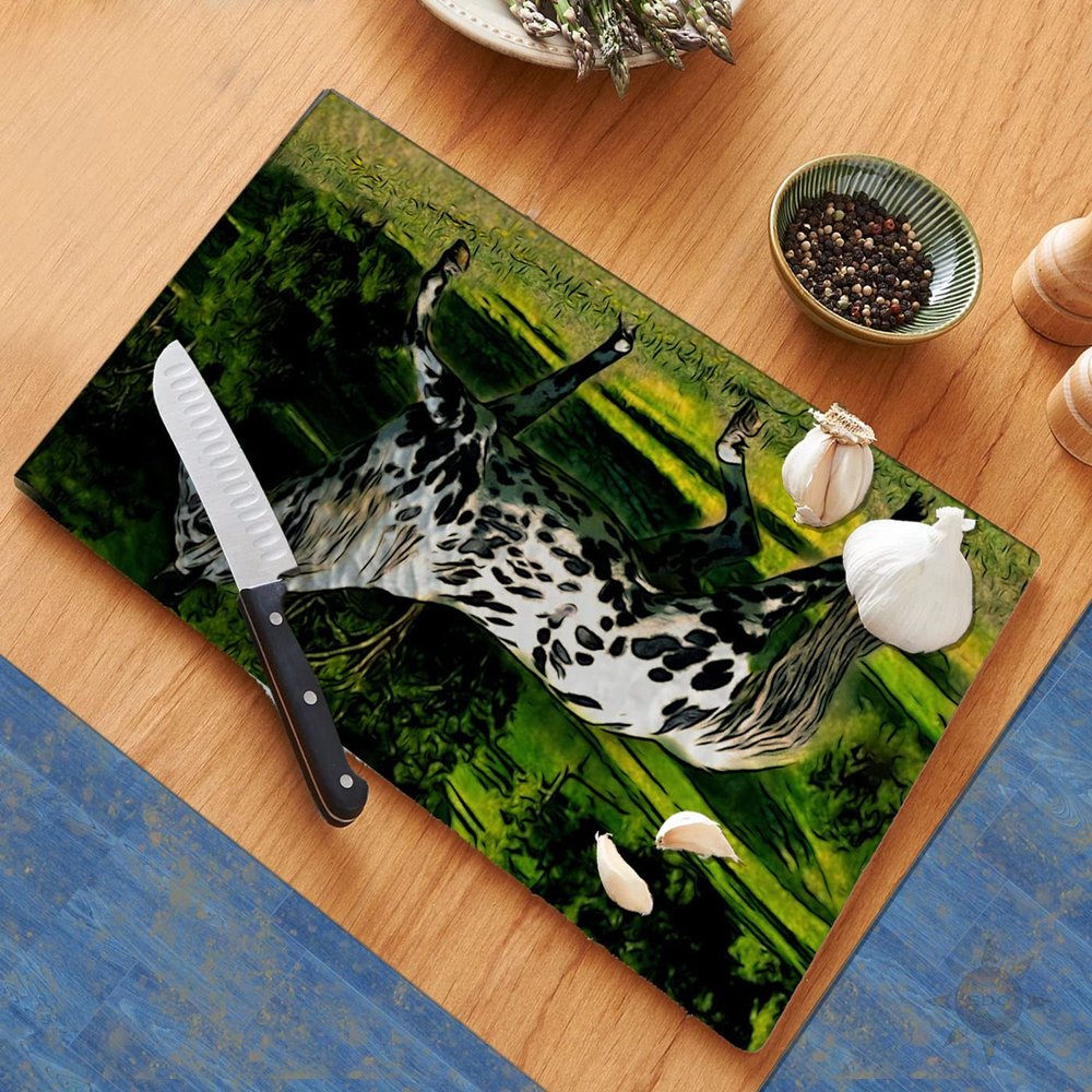 Appaloosa Horse Cutting Board Counter Decorative Glass Cutting Board, Trivet, Kitchen Counter Art