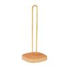 LIU- Countertop Paper Towel Holder for Kitchen Dining or Bar Counter, Vertical Brass Paper Towel Holder with Non- slip Beech Base view 1